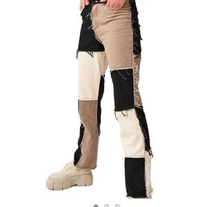 brown jeans, super comfy, size large